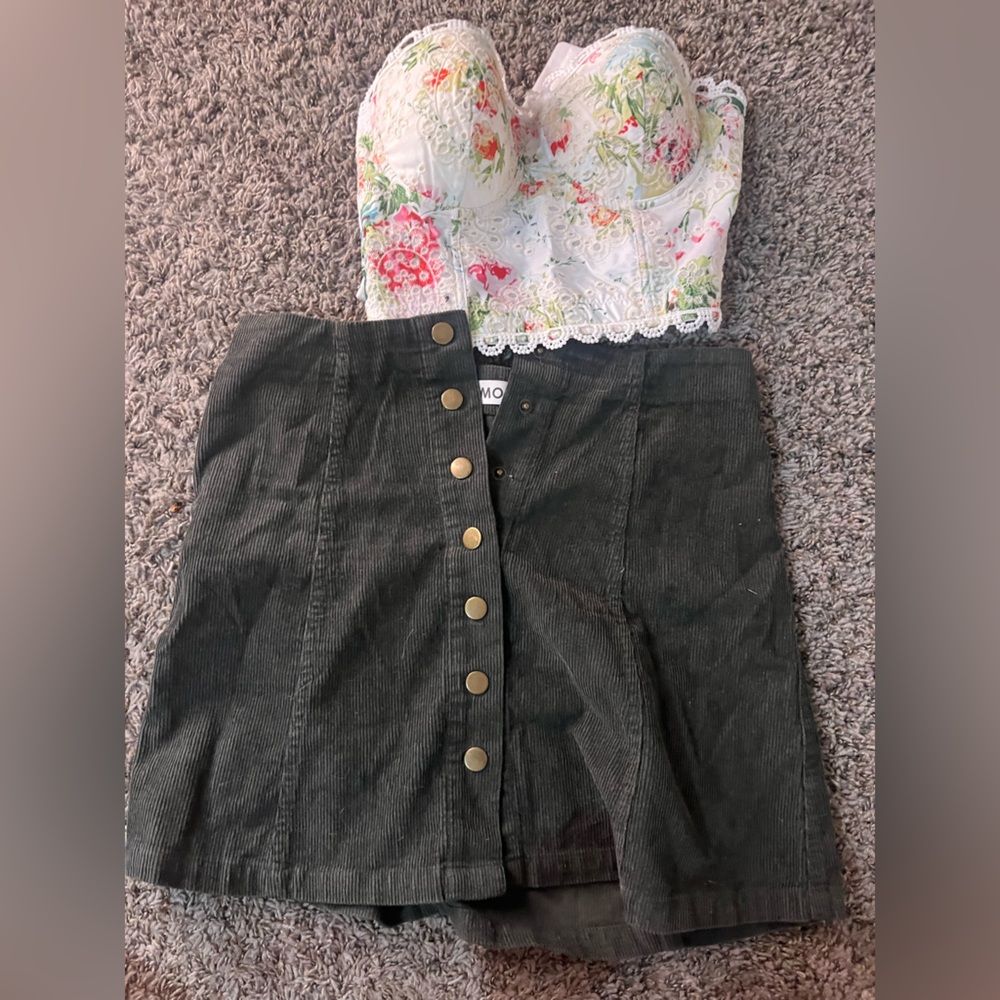 Corset Top & Mini Skirt